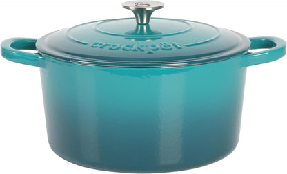 3 Quart Enameled Cast Iron Dutch Oven – Aqua - Curated Catalog E3