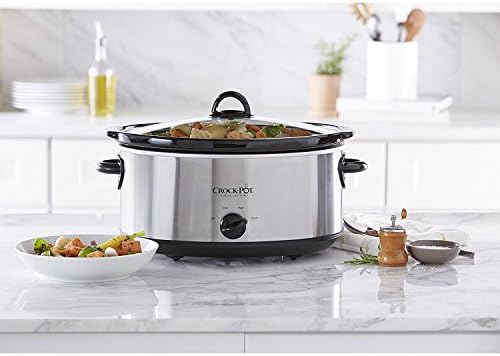 7 Quart Oval Manual Slow Cooker – Stainless Steel - Curated Catalog Q0
