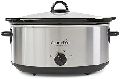 7 Quart Oval Manual Slow Cooker – Stainless Steel - Curated Catalog Q0