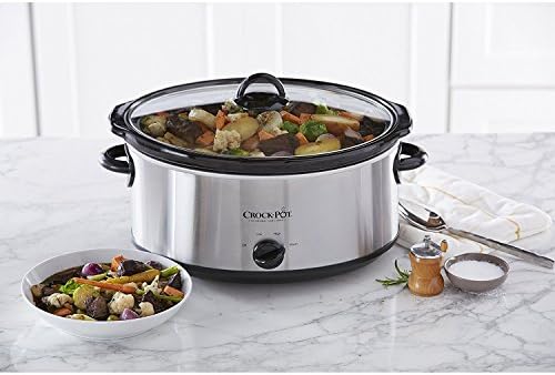 7 Quart Oval Manual Slow Cooker – Stainless Steel - Curated Catalog Q0