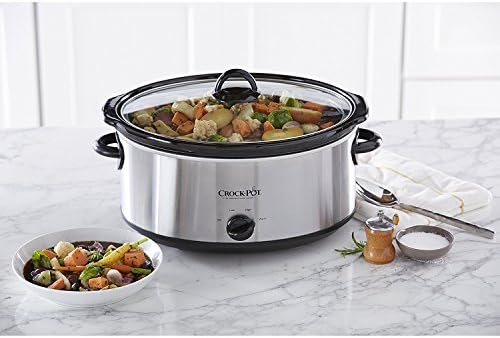 7 Quart Oval Manual Slow Cooker – Stainless Steel - Curated Catalog Q0