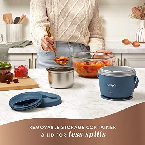 Electric Lunch Box Food Warmer 20oz – Faded Blue - Curated Catalog A6