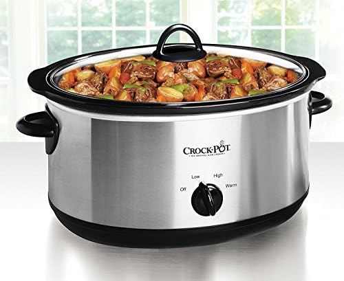 7 Quart Oval Manual Slow Cooker – Stainless Steel - Curated Catalog Q0