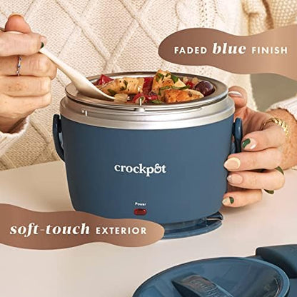 Electric Lunch Box Food Warmer 20oz – Faded Blue - Curated Catalog A6