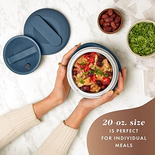 Electric Lunch Box Food Warmer 20oz – Faded Blue - Curated Catalog A6