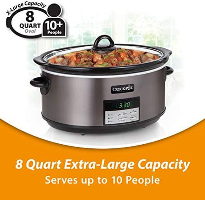8 Quart Programmable Slow Cooker with Auto Warm - Curated Catalog W5