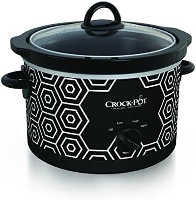 4.5 Quart Portable Slow Cooker – Black & White - Curated Catalog X7