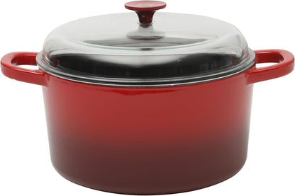 3 Quart Enameled Cast Iron Dutch Oven – Aqua - Curated Catalog C9