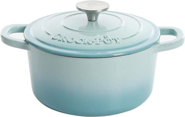 3 Quart Enameled Cast Iron Dutch Oven – Aqua - Curated Catalog E3