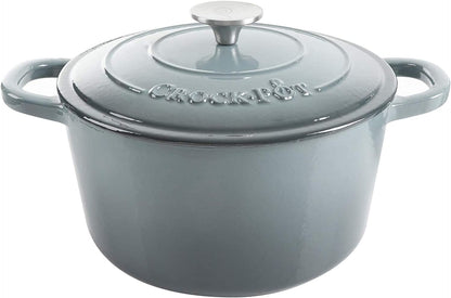 3 Quart Enameled Cast Iron Dutch Oven – Aqua - Curated Catalog E3